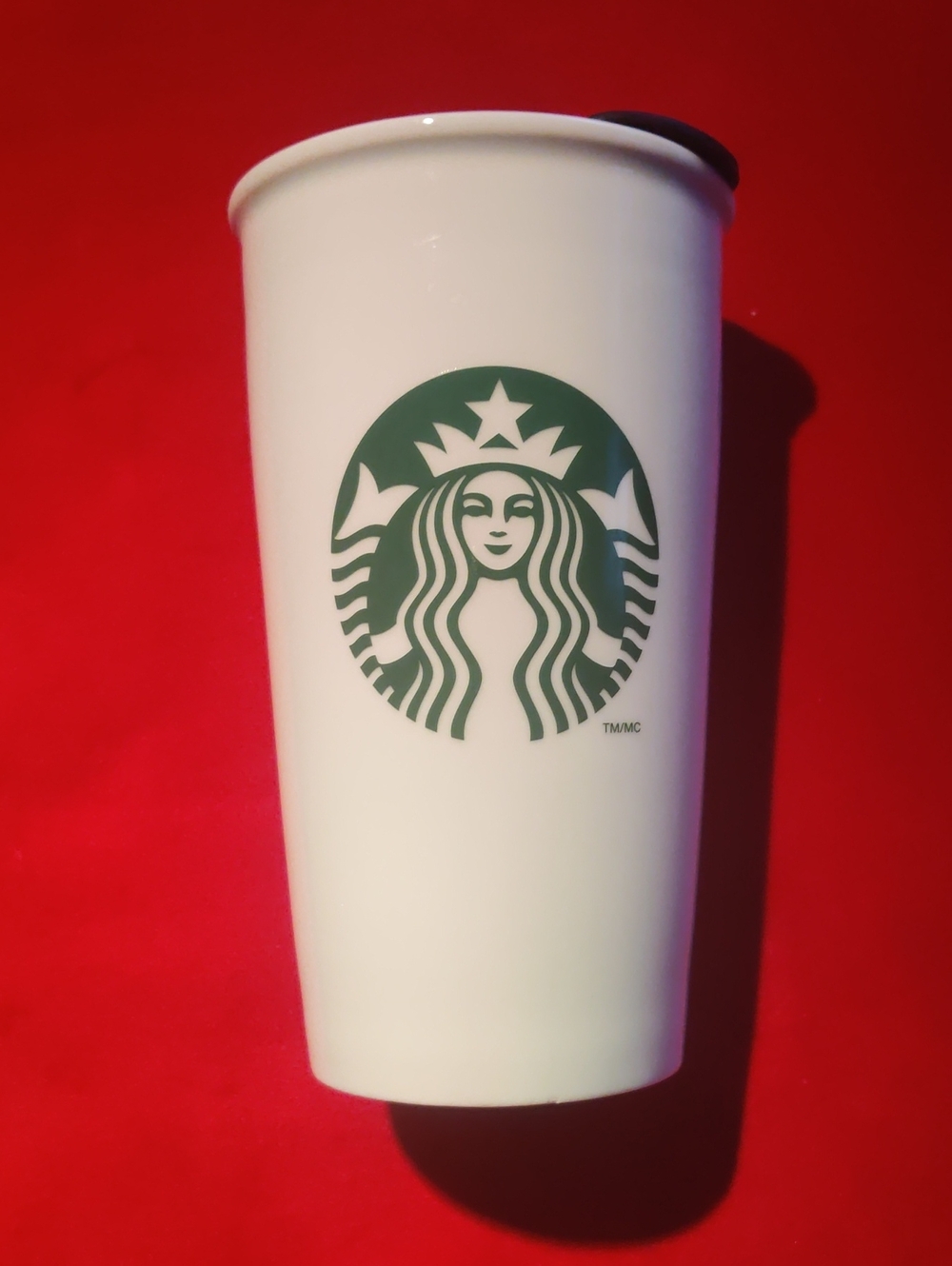 Starbucks 2011 Ceramic Tumbler Green Logo...Like New